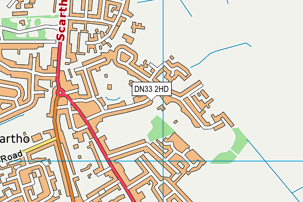 DN33 2HD map - OS VectorMap District (Ordnance Survey)