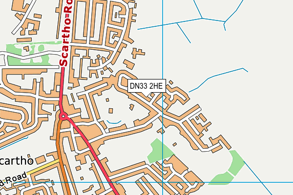 DN33 2HE map - OS VectorMap District (Ordnance Survey)
