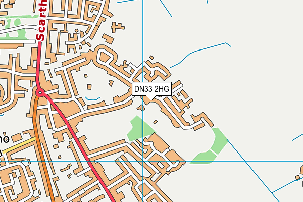 DN33 2HG map - OS VectorMap District (Ordnance Survey)