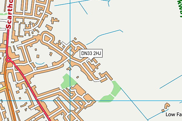 DN33 2HJ map - OS VectorMap District (Ordnance Survey)