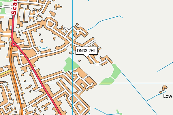 DN33 2HL map - OS VectorMap District (Ordnance Survey)