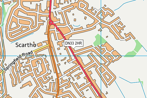 DN33 2HR map - OS VectorMap District (Ordnance Survey)