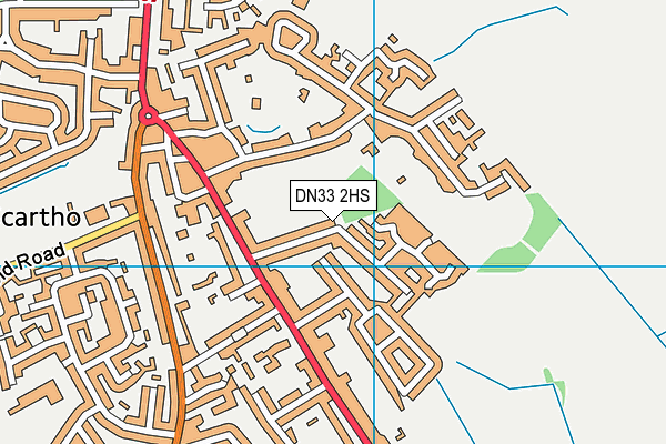 DN33 2HS map - OS VectorMap District (Ordnance Survey)