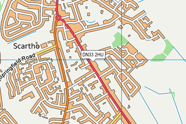 DN33 2HU map - OS VectorMap District (Ordnance Survey)