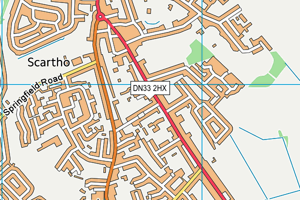 DN33 2HX map - OS VectorMap District (Ordnance Survey)