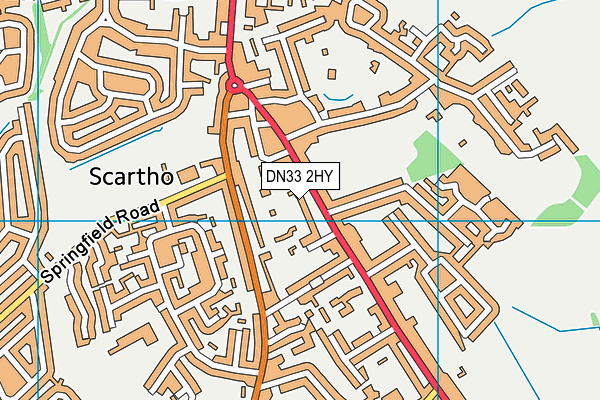 DN33 2HY map - OS VectorMap District (Ordnance Survey)