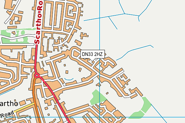 DN33 2HZ map - OS VectorMap District (Ordnance Survey)