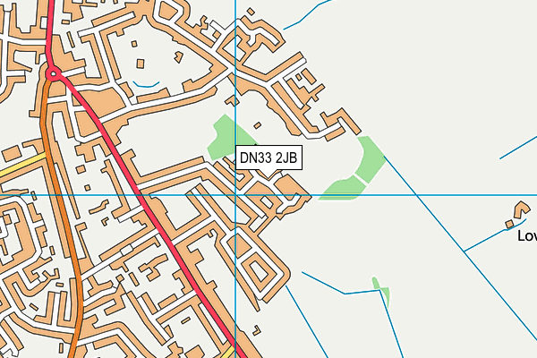 DN33 2JB map - OS VectorMap District (Ordnance Survey)