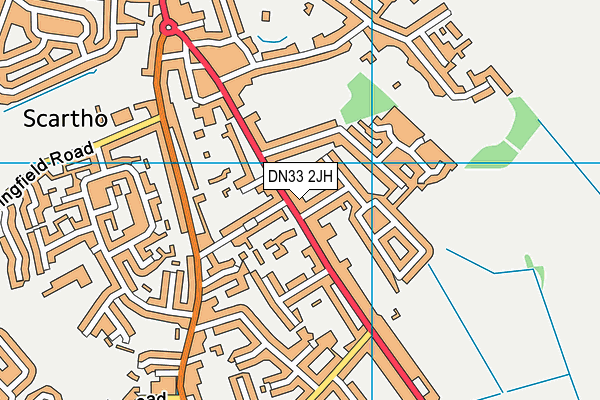 DN33 2JH map - OS VectorMap District (Ordnance Survey)