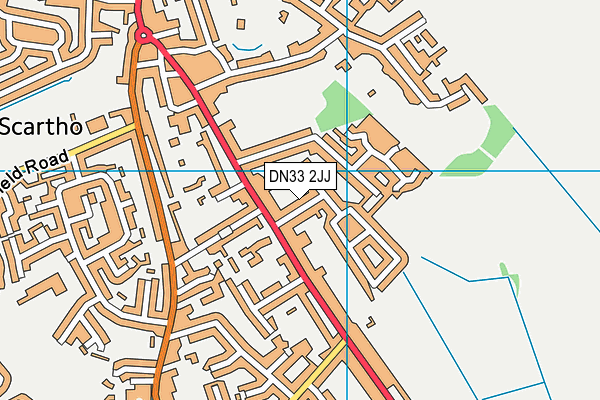 DN33 2JJ map - OS VectorMap District (Ordnance Survey)