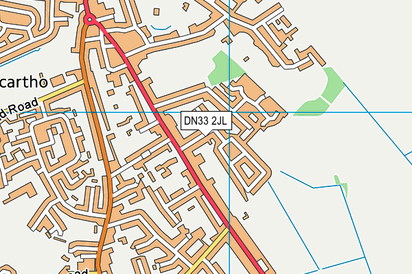 DN33 2JL map - OS VectorMap District (Ordnance Survey)