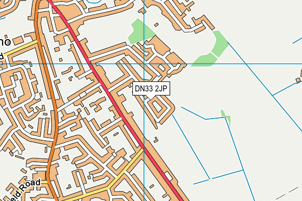 DN33 2JP map - OS VectorMap District (Ordnance Survey)