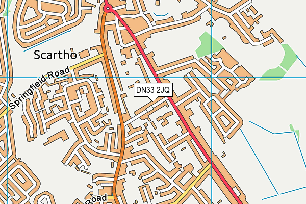 DN33 2JQ map - OS VectorMap District (Ordnance Survey)