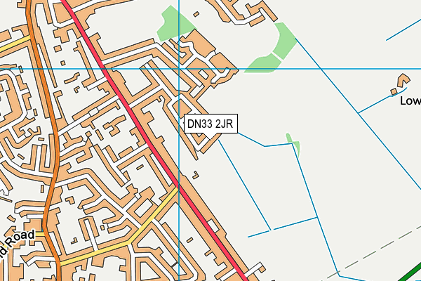 DN33 2JR map - OS VectorMap District (Ordnance Survey)