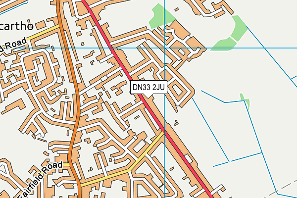 DN33 2JU map - OS VectorMap District (Ordnance Survey)