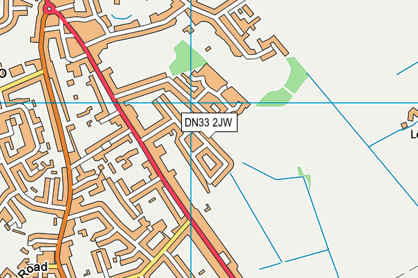 DN33 2JW map - OS VectorMap District (Ordnance Survey)