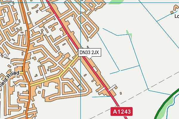 DN33 2JX map - OS VectorMap District (Ordnance Survey)