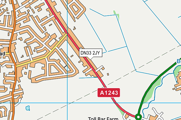 DN33 2JY map - OS VectorMap District (Ordnance Survey)