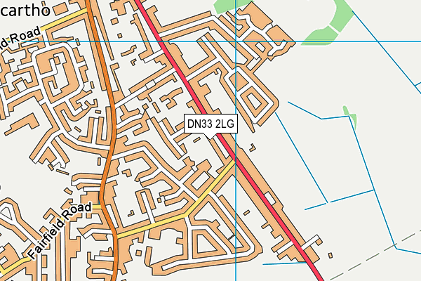 DN33 2LG map - OS VectorMap District (Ordnance Survey)