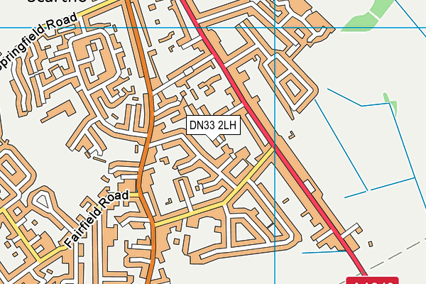 DN33 2LH map - OS VectorMap District (Ordnance Survey)