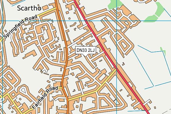 DN33 2LJ map - OS VectorMap District (Ordnance Survey)
