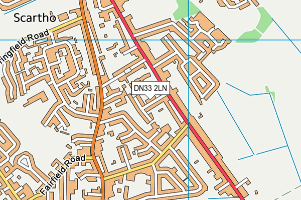 DN33 2LN map - OS VectorMap District (Ordnance Survey)