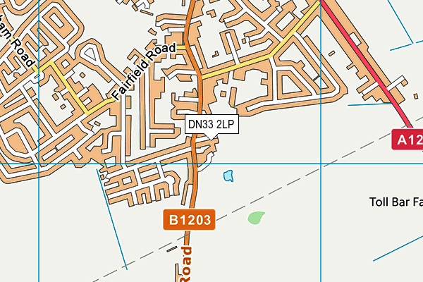 DN33 2LP map - OS VectorMap District (Ordnance Survey)