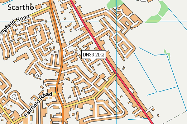 DN33 2LQ map - OS VectorMap District (Ordnance Survey)