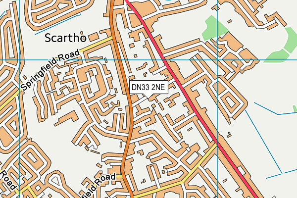 DN33 2NE map - OS VectorMap District (Ordnance Survey)
