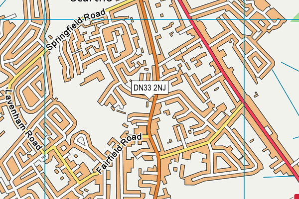 DN33 2NJ map - OS VectorMap District (Ordnance Survey)