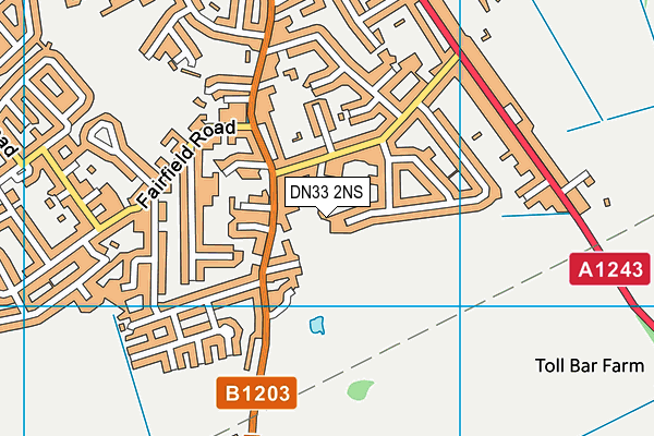 DN33 2NS map - OS VectorMap District (Ordnance Survey)