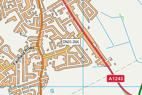 DN33 2NX map - OS VectorMap District (Ordnance Survey)