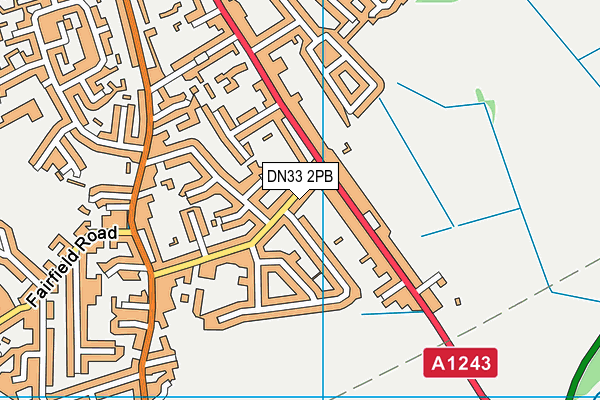 DN33 2PB map - OS VectorMap District (Ordnance Survey)