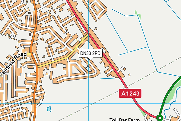 DN33 2PD map - OS VectorMap District (Ordnance Survey)