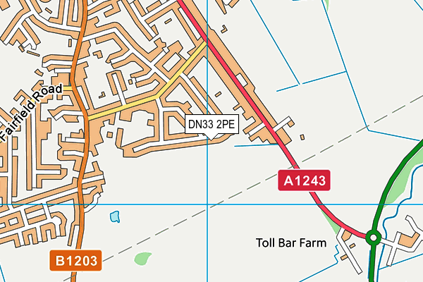 DN33 2PE map - OS VectorMap District (Ordnance Survey)