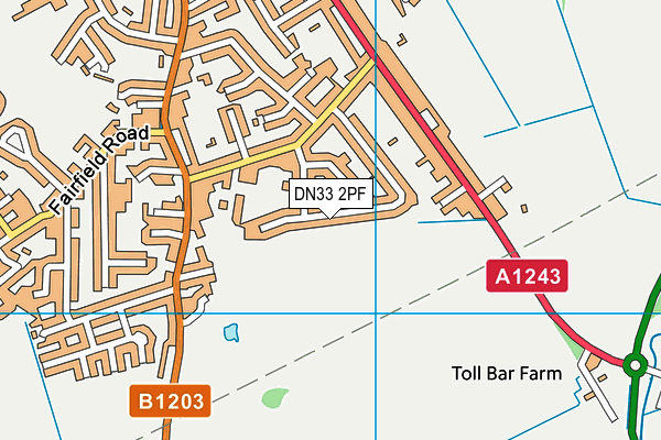 DN33 2PF map - OS VectorMap District (Ordnance Survey)
