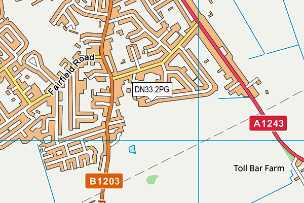 DN33 2PG map - OS VectorMap District (Ordnance Survey)