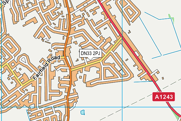 DN33 2PJ map - OS VectorMap District (Ordnance Survey)