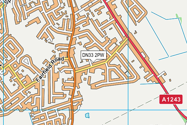 DN33 2PW map - OS VectorMap District (Ordnance Survey)