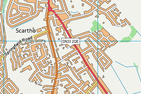 DN33 2QE map - OS VectorMap District (Ordnance Survey)