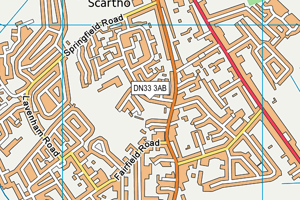 DN33 3AB map - OS VectorMap District (Ordnance Survey)