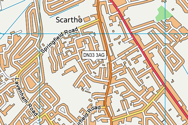 DN33 3AG map - OS VectorMap District (Ordnance Survey)