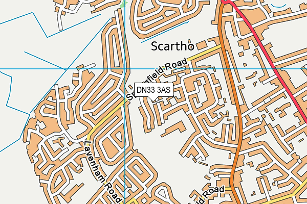 DN33 3AS map - OS VectorMap District (Ordnance Survey)