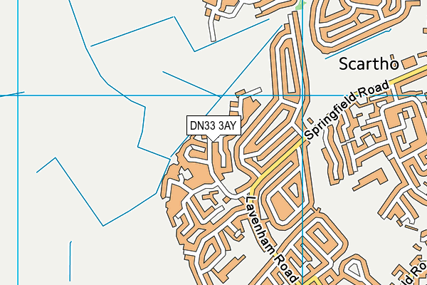 DN33 3AY map - OS VectorMap District (Ordnance Survey)