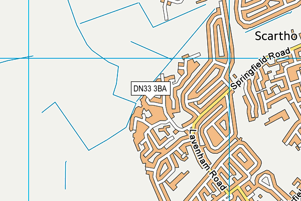 DN33 3BA map - OS VectorMap District (Ordnance Survey)