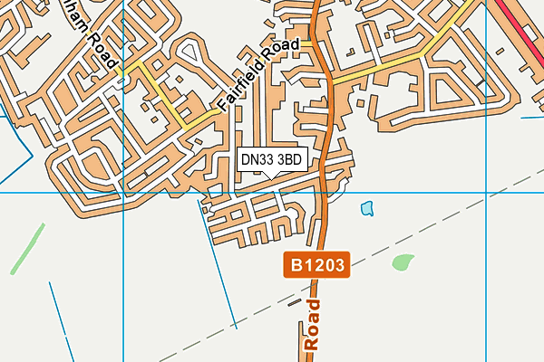 DN33 3BD map - OS VectorMap District (Ordnance Survey)