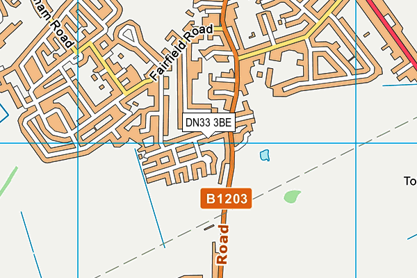 DN33 3BE map - OS VectorMap District (Ordnance Survey)