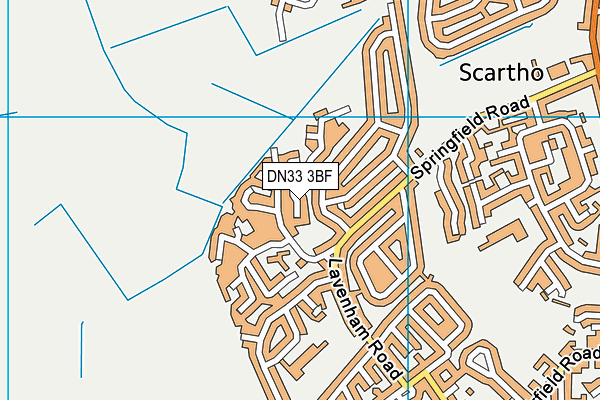 DN33 3BF map - OS VectorMap District (Ordnance Survey)