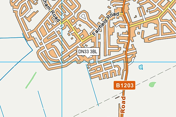 DN33 3BL map - OS VectorMap District (Ordnance Survey)