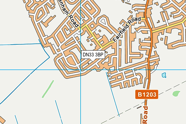 DN33 3BP map - OS VectorMap District (Ordnance Survey)
